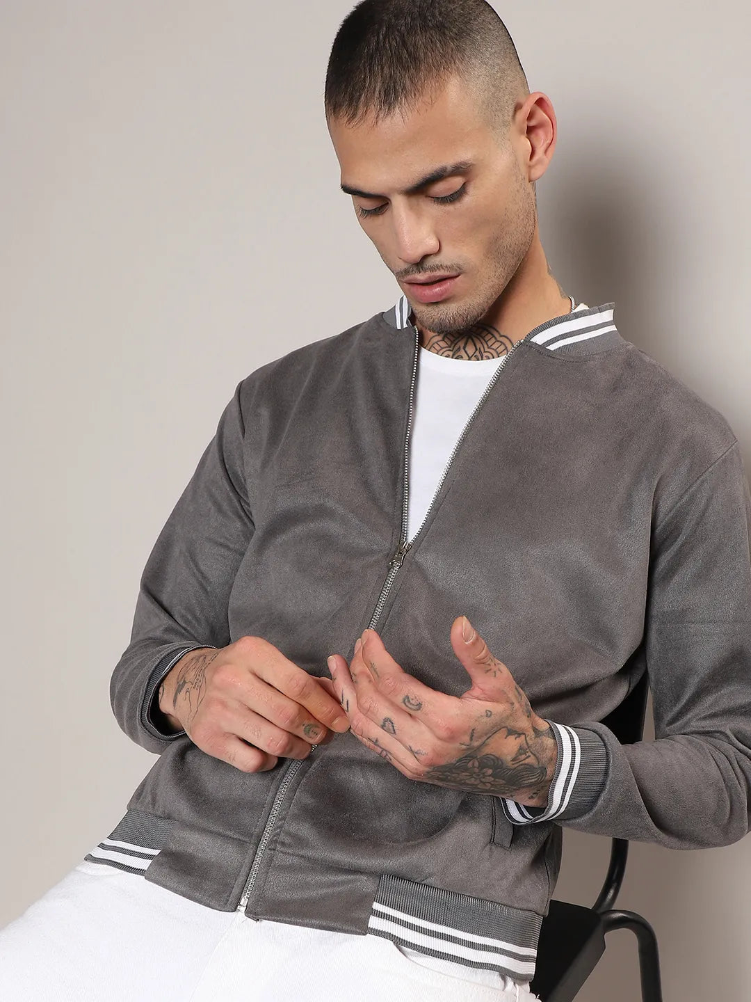 Zip-Front Baseball Jacket