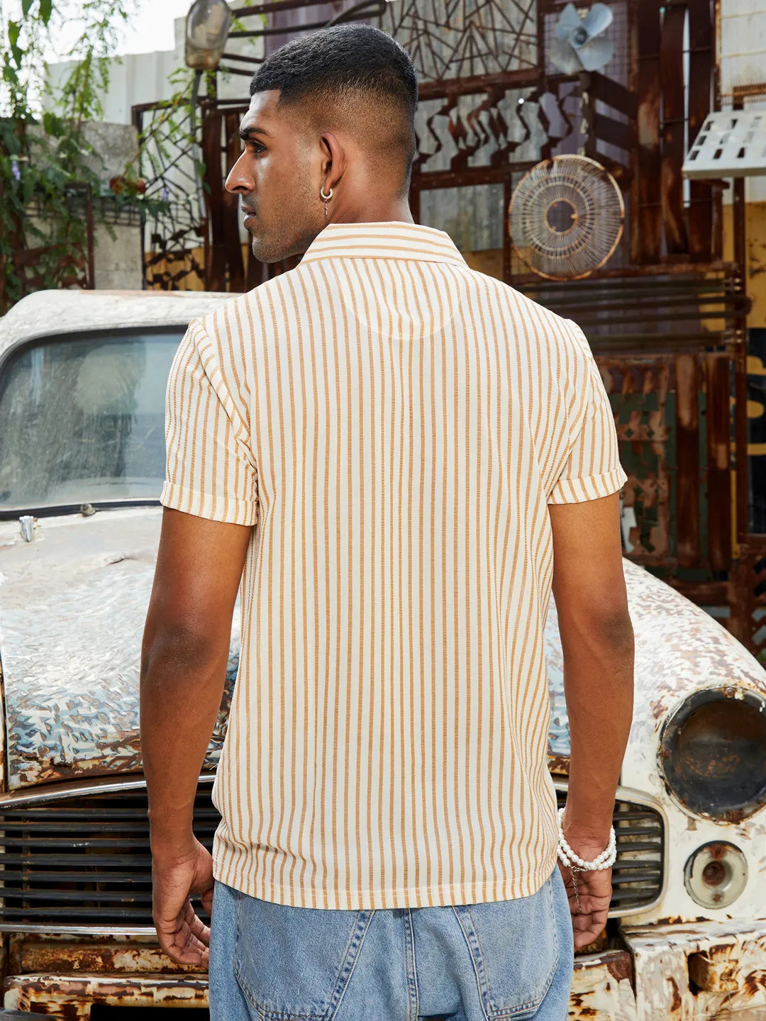 Unbalanced Striped Shirt