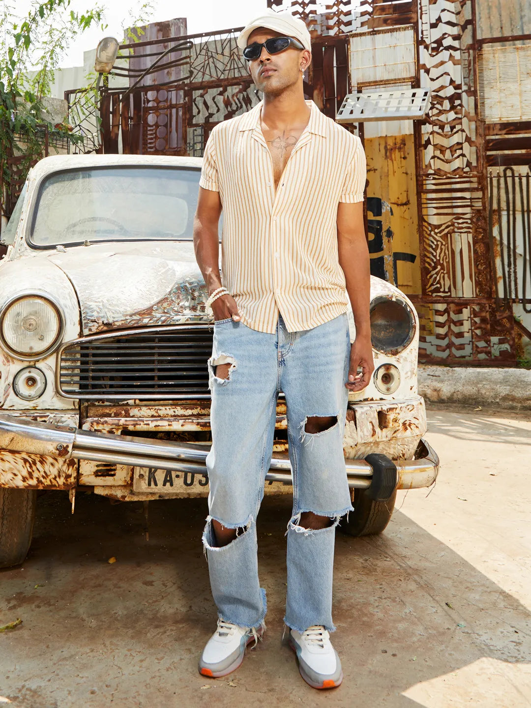 Unbalanced Striped Shirt