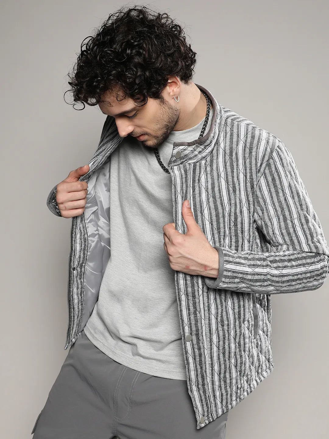 Halo Striped Quilted Jacket