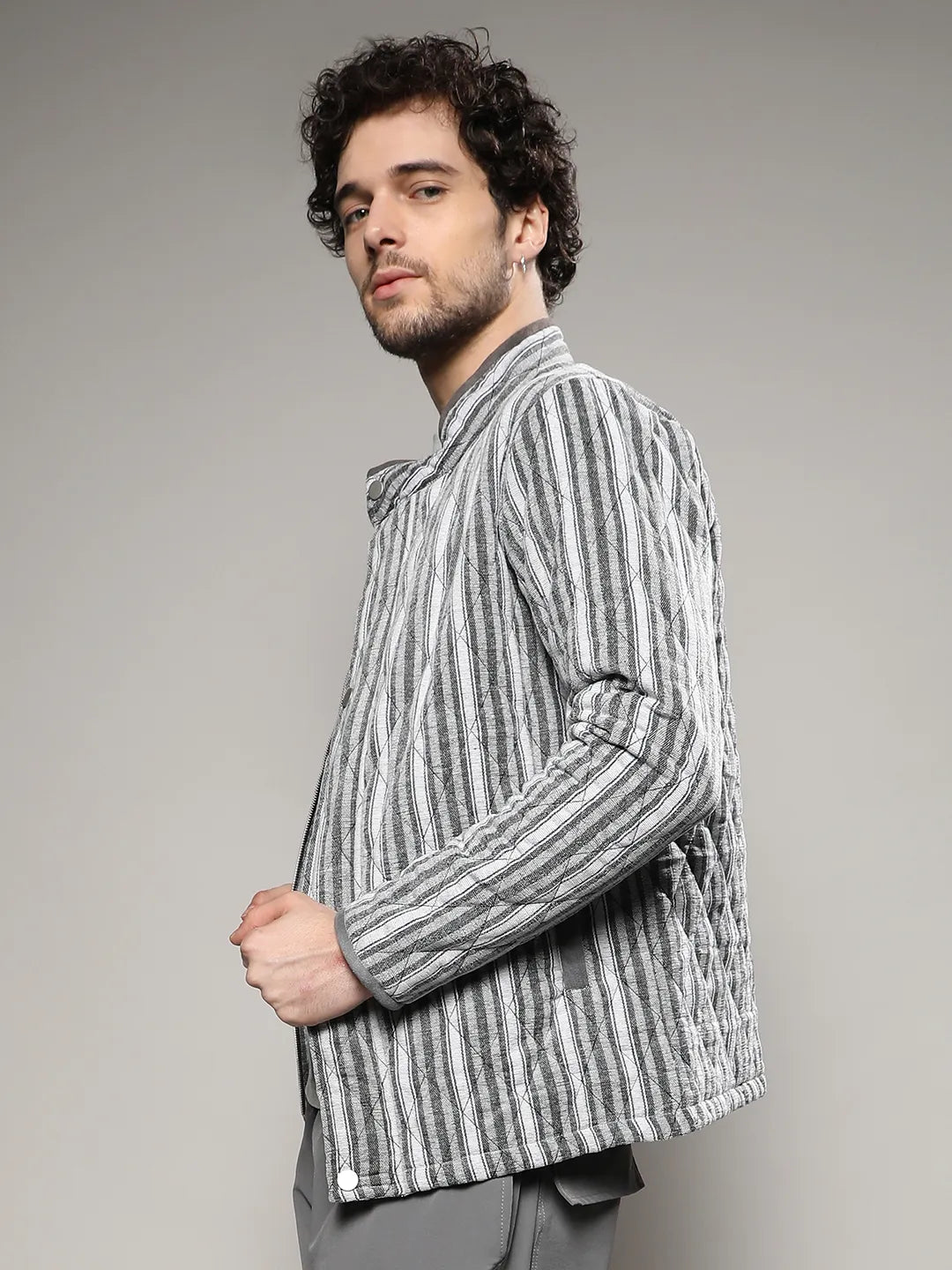 Halo Striped Quilted Jacket