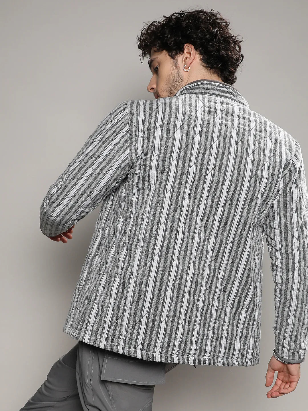 Halo Striped Quilted Jacket