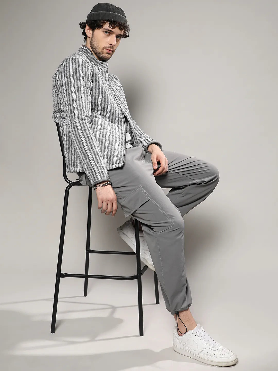 Halo Striped Quilted Jacket