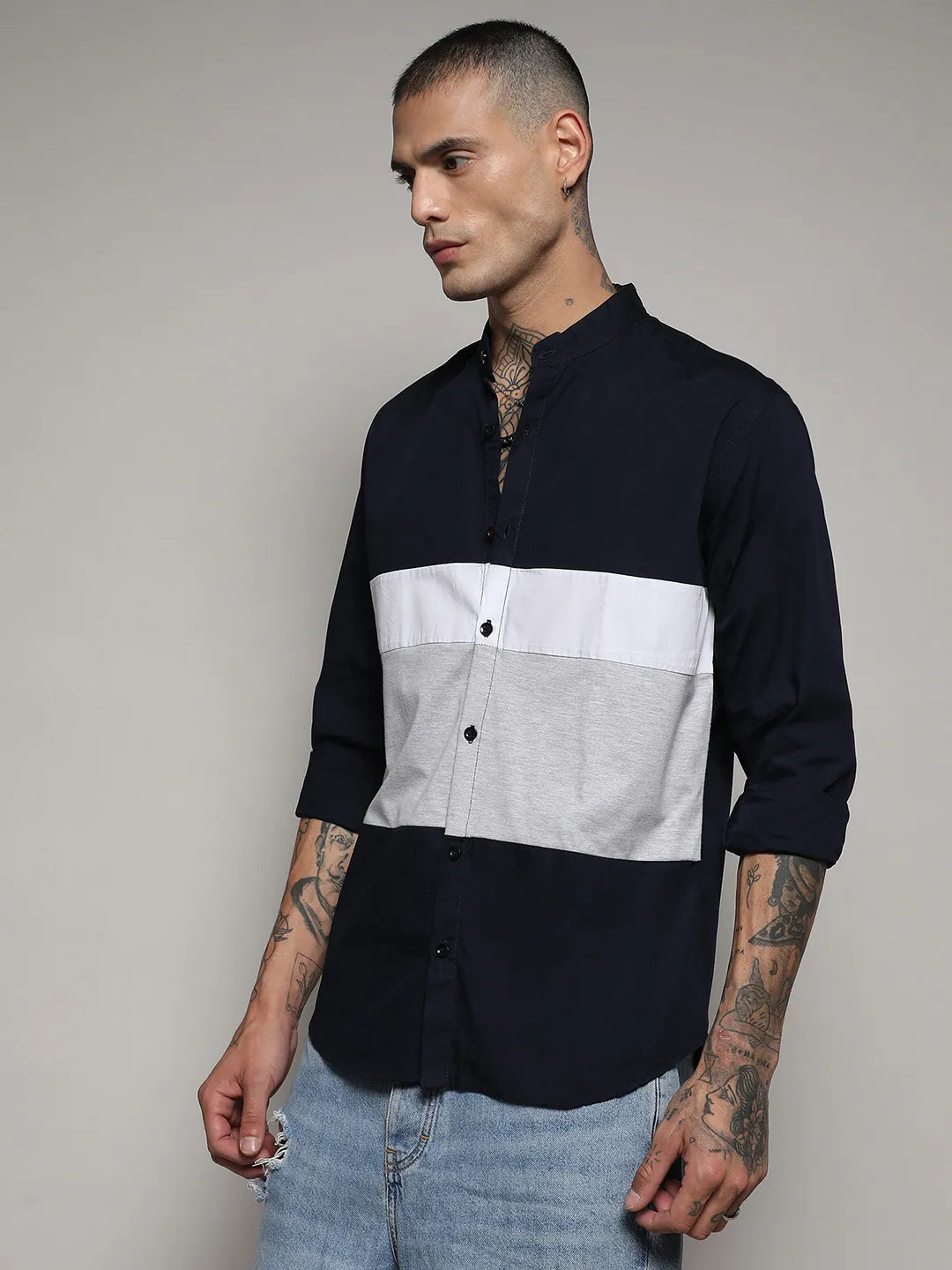 Contrast Panel Shirt