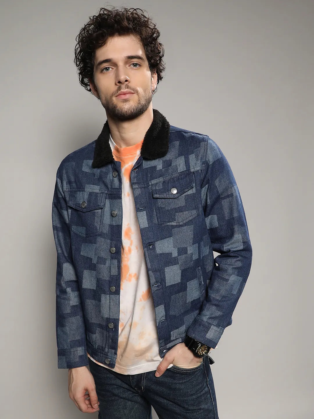 Bar Striped Quilted Jacket