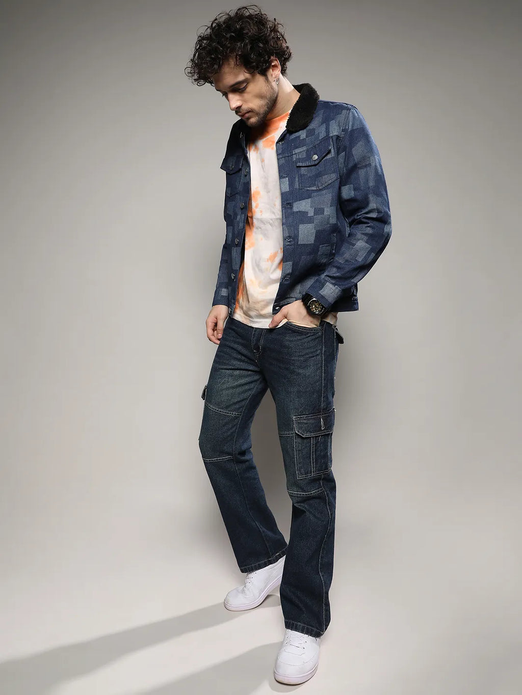 Bar Striped Quilted Jacket