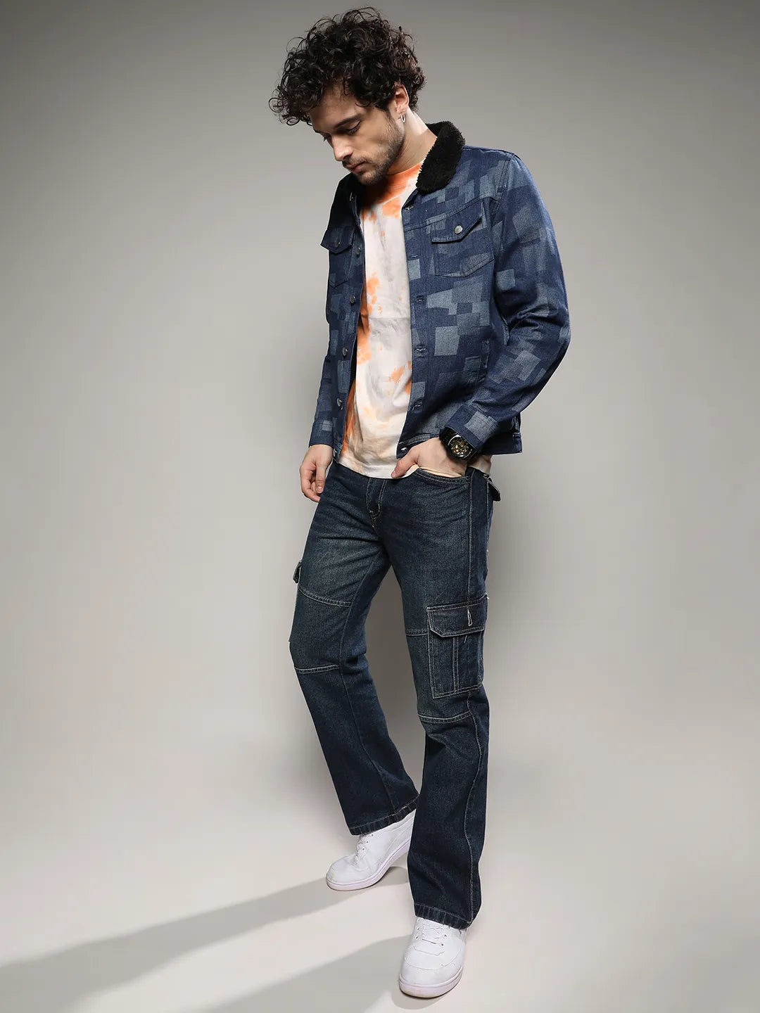 Bar Striped Quilted Jacket