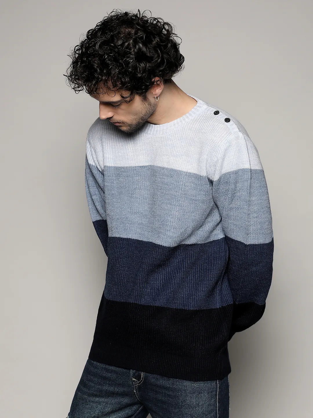 Contrast Panel Sweater