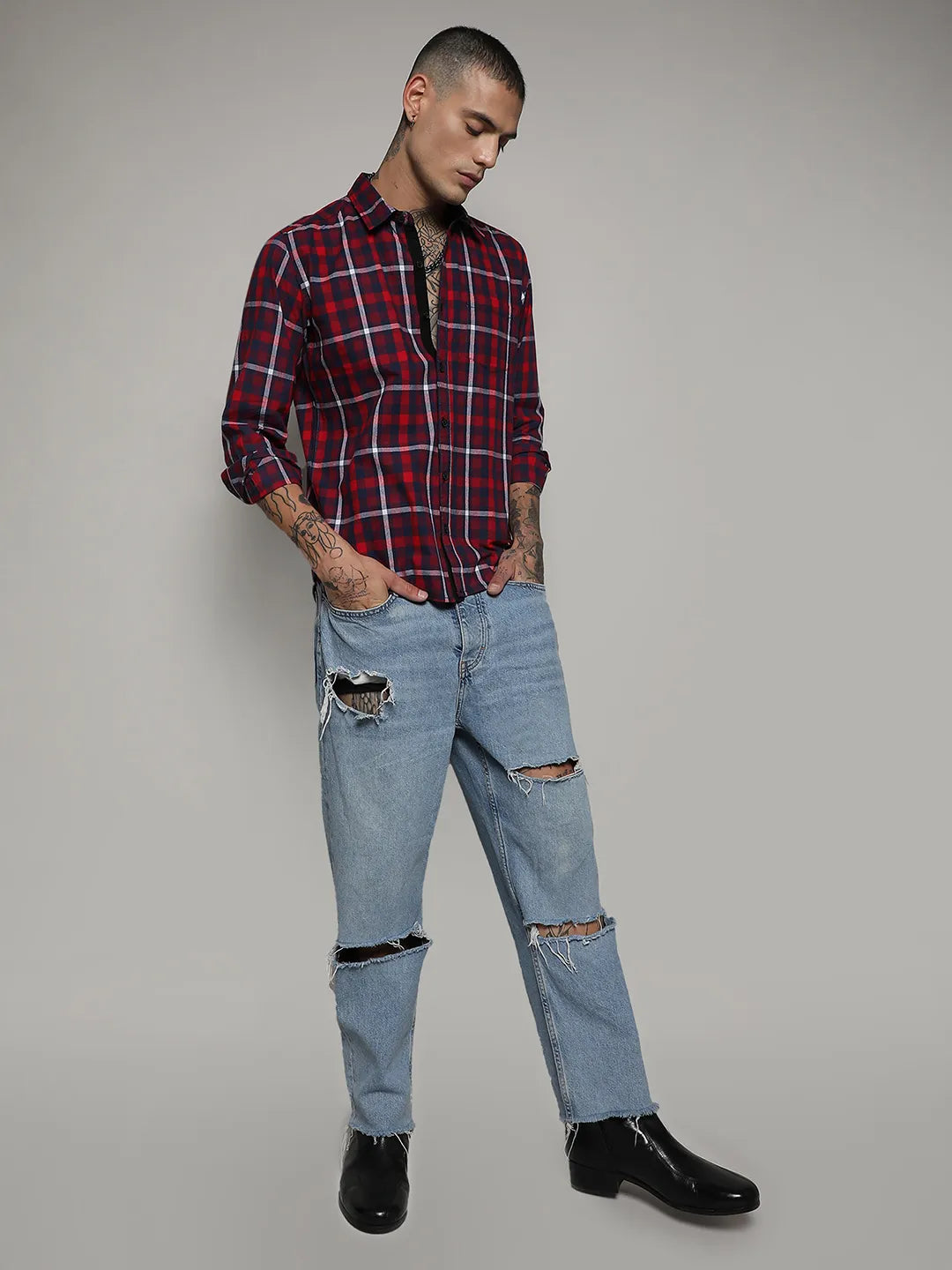 Tartan Plaid Shirt L