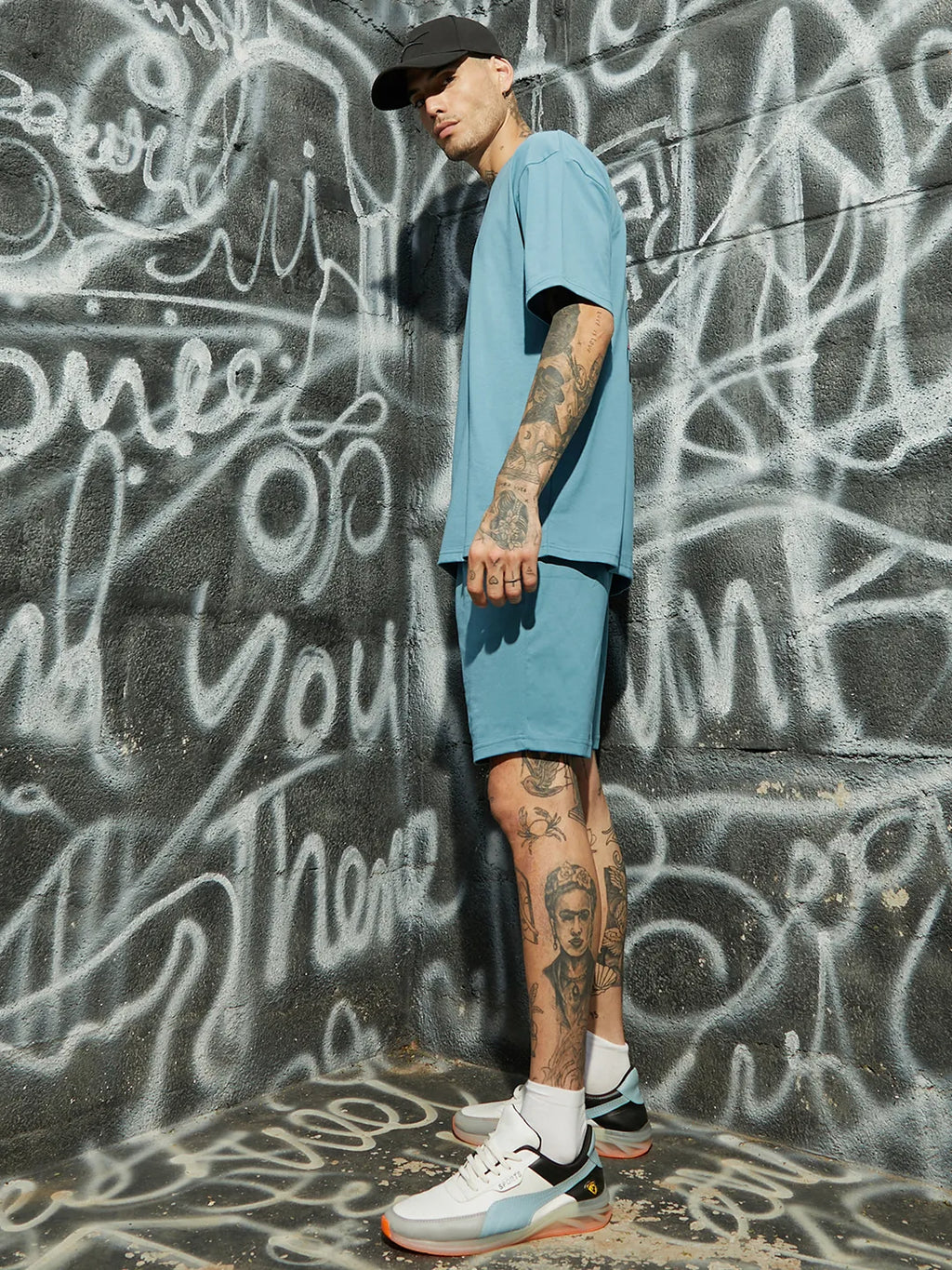 Oversized Blue Capture Co-Ord Set