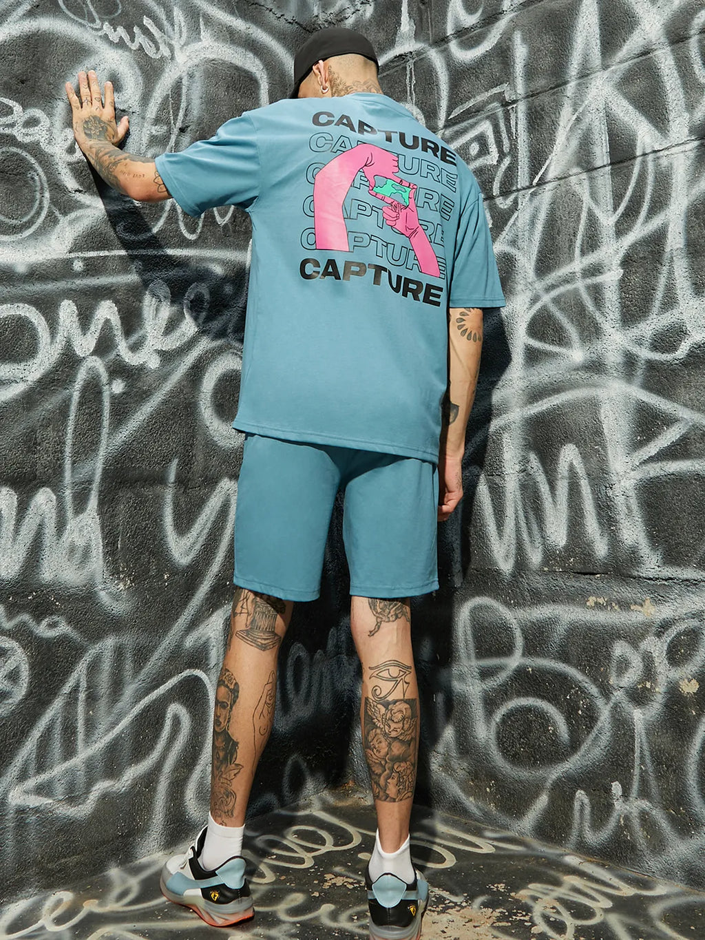 Oversized Blue Capture Co-Ord Set