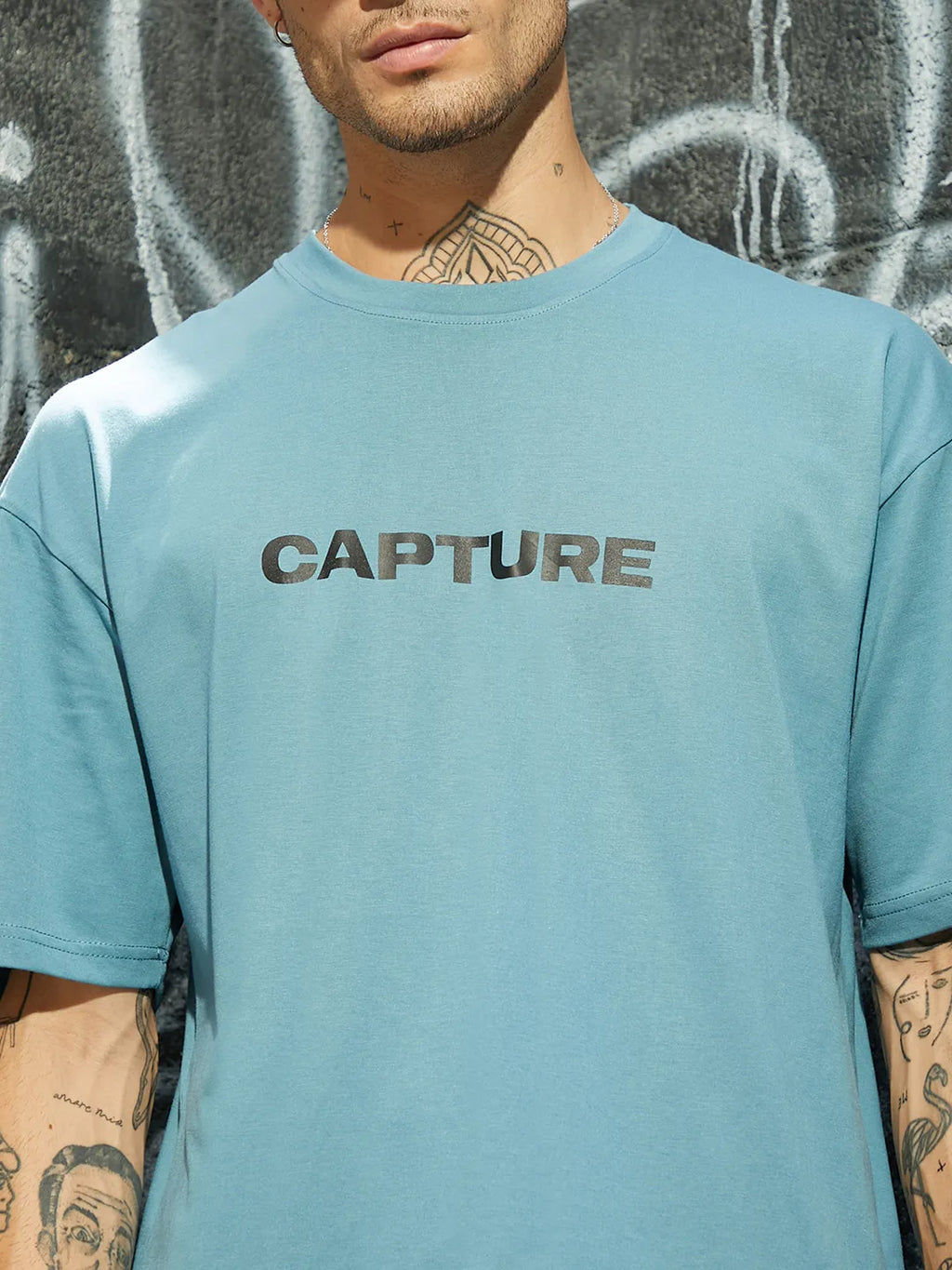 Oversized Blue Capture Co-Ord Set