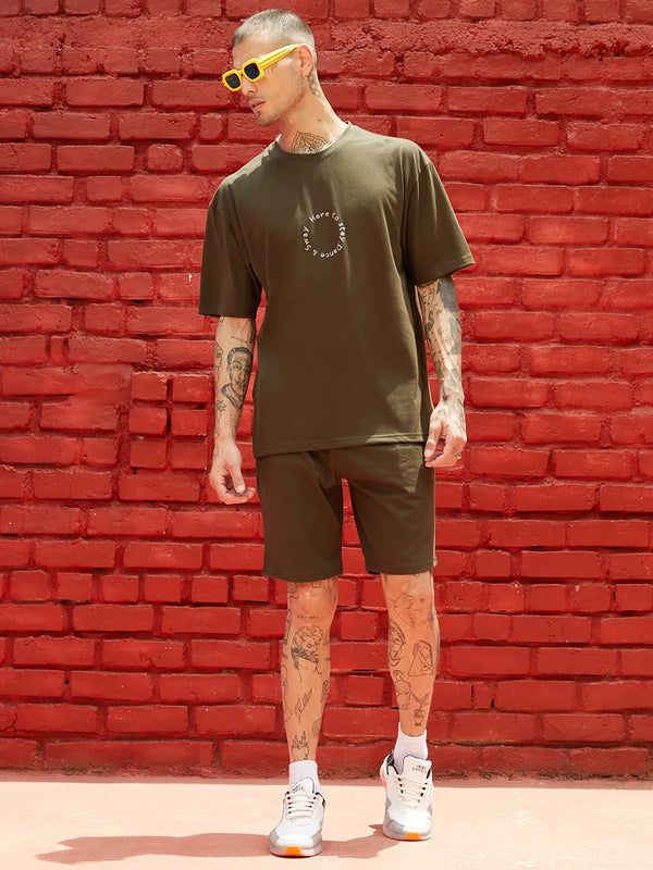 Oversized Forest Green Earth Dance Co-Ord Set