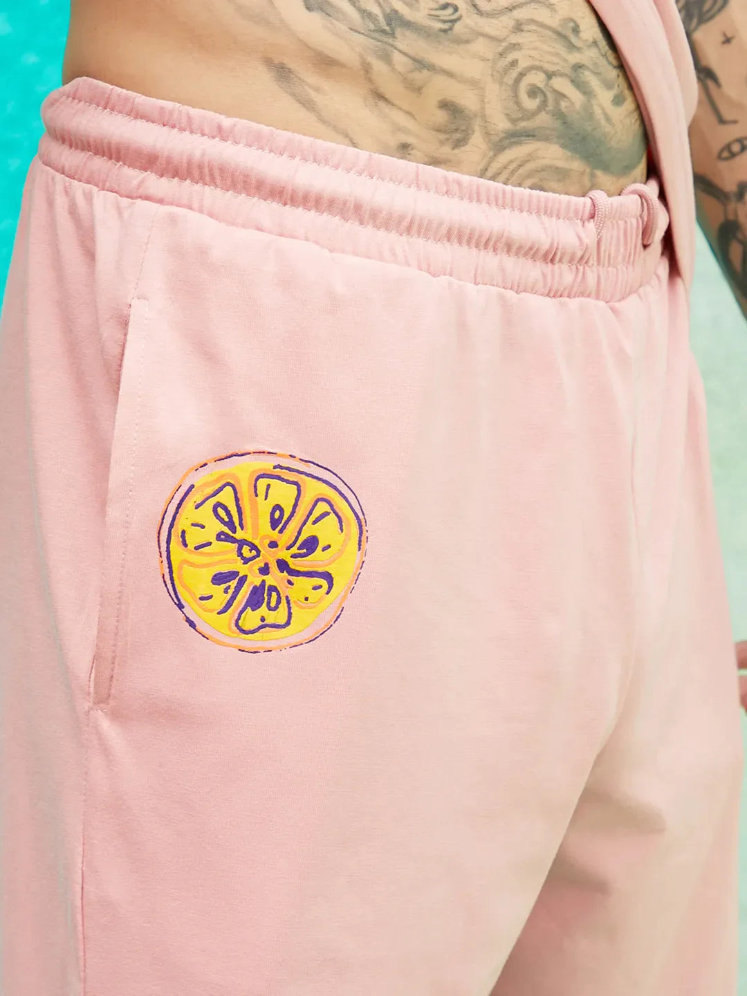 Oversized Pink Orange Mouth Co-Ord Set