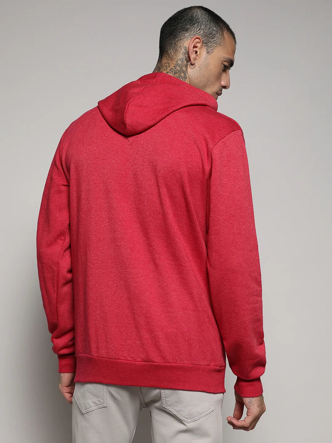 Pullover Hoodie With Contrast Drawstring