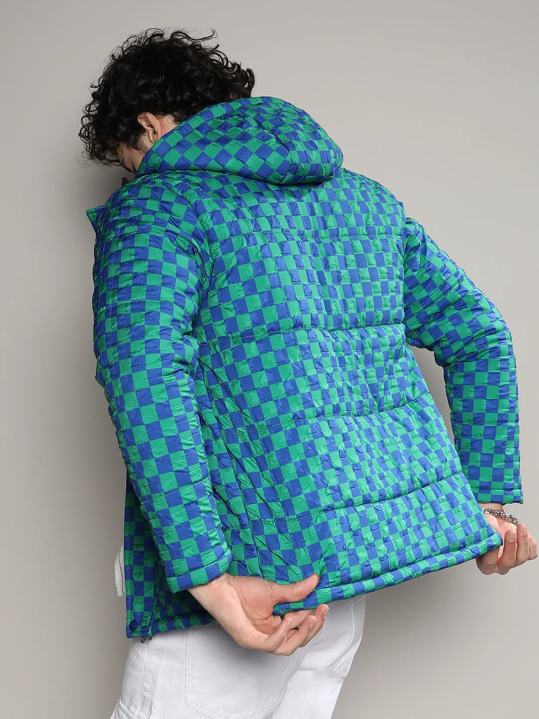 Micro Buffalo Check Puffer Jacket