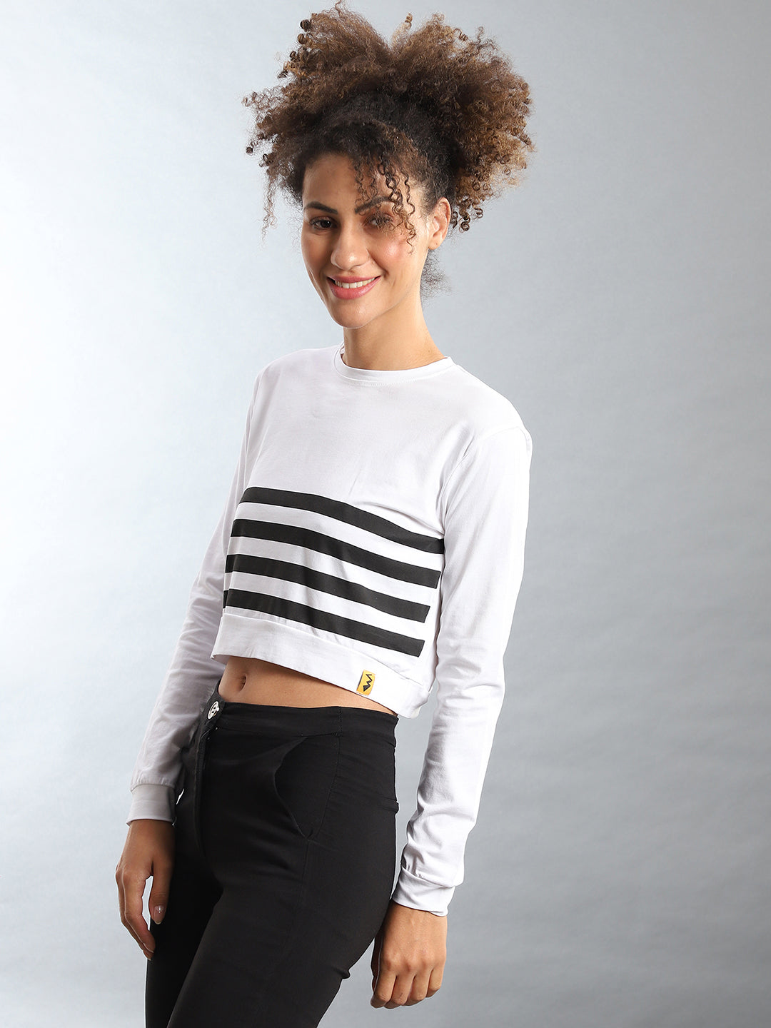 Contrast Horizontal Striped Top