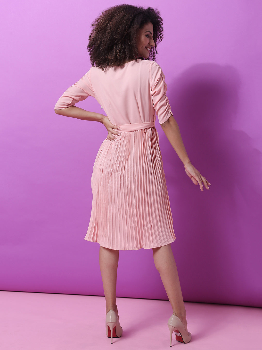 Pleated Midi Dress