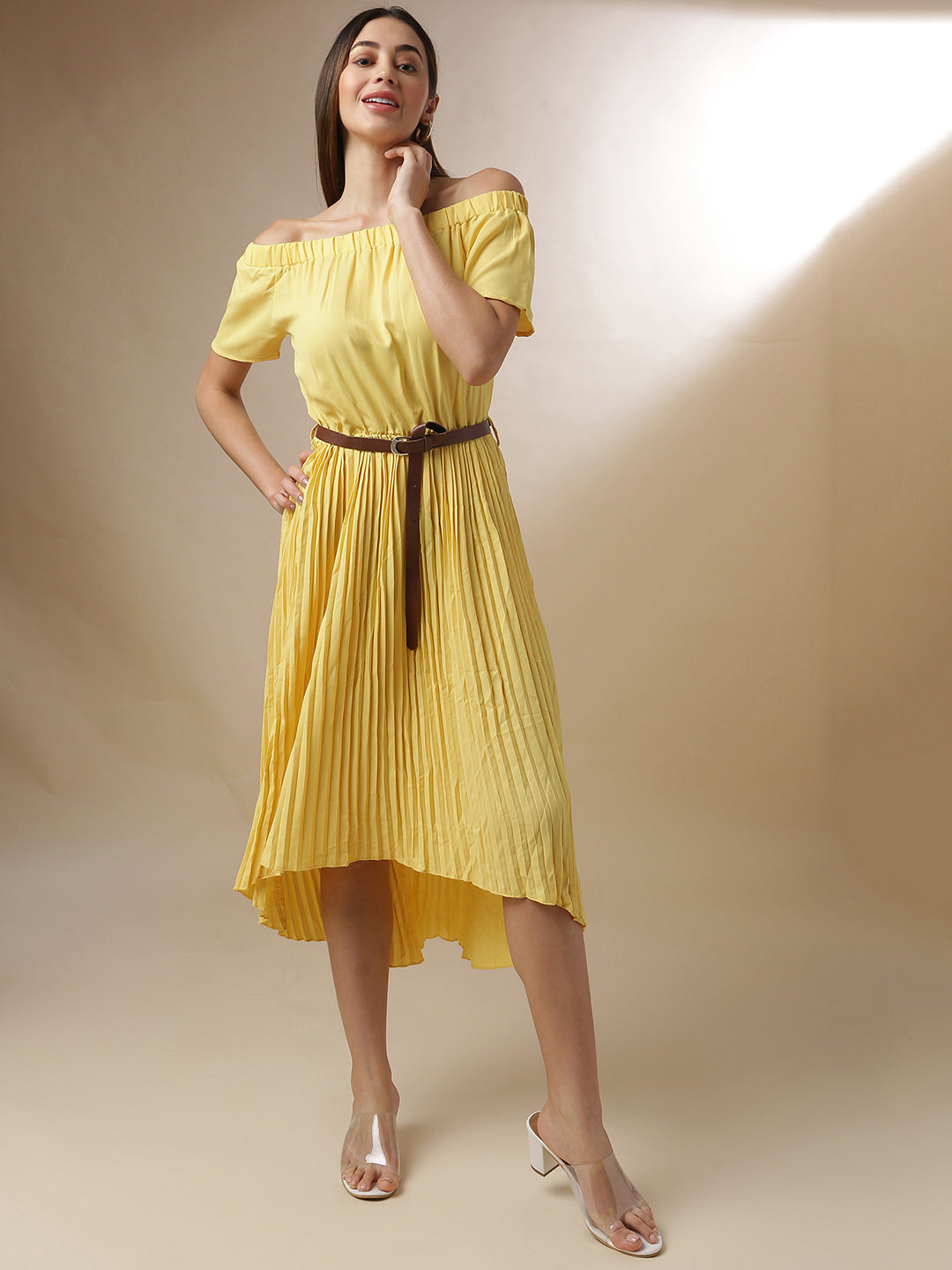 Pleated Midi Dress