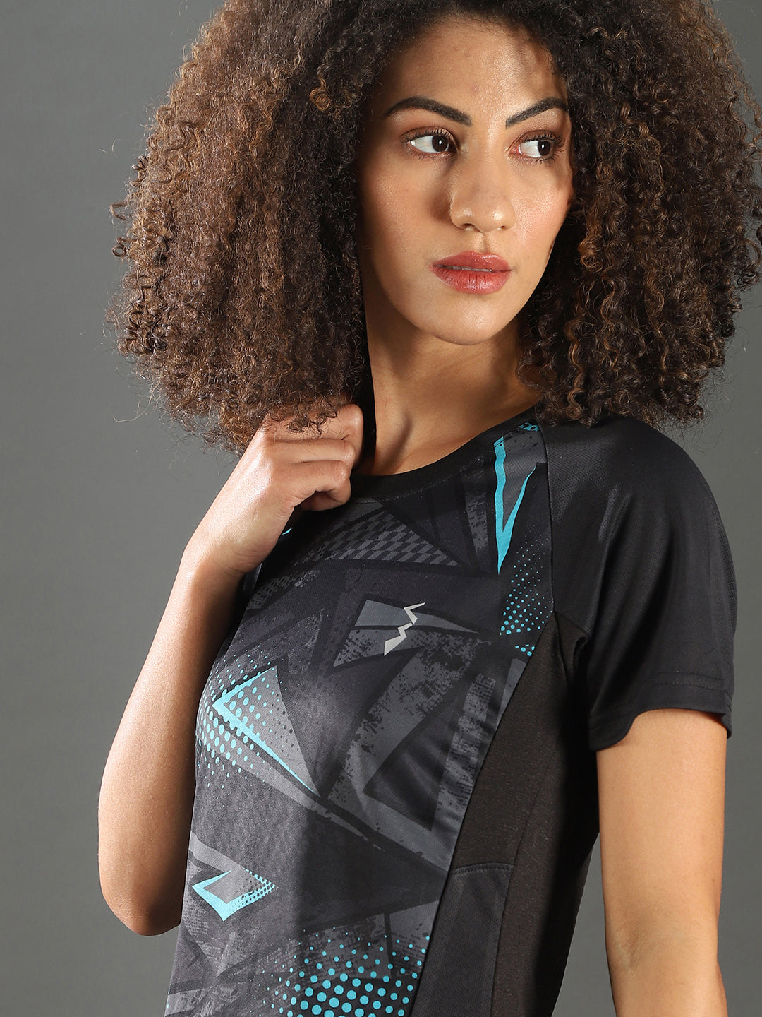 Abstract Print Activewear T-Shirt