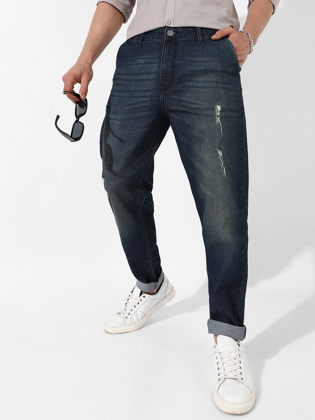 Carrot Fit Denim Jeans 28 - Main Image
