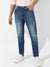 Tapered Medium-Wash Denim Jeans