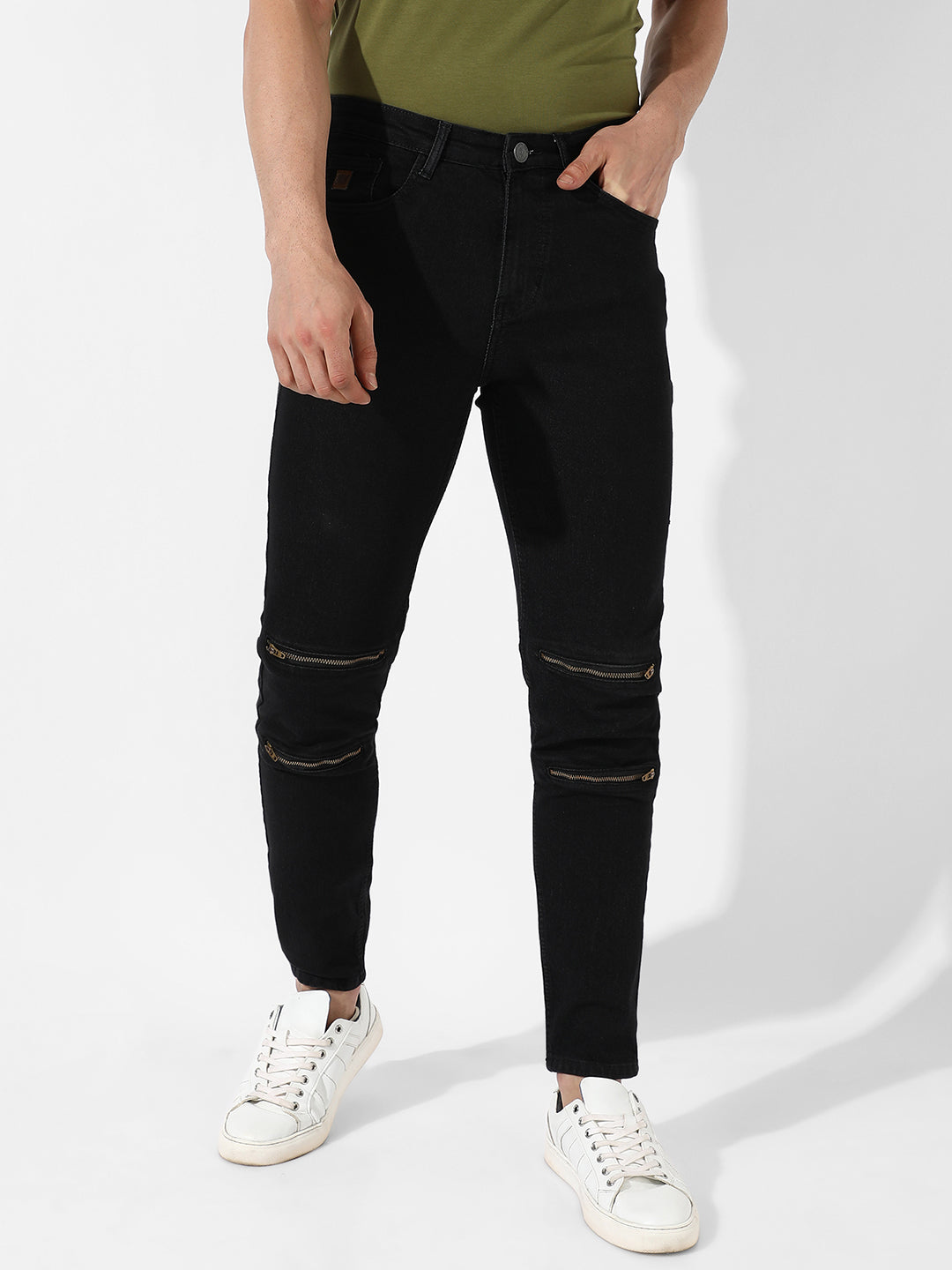 ₹999 Campus Sutra Men's Zip Detail Slim Fit Denim Jeans