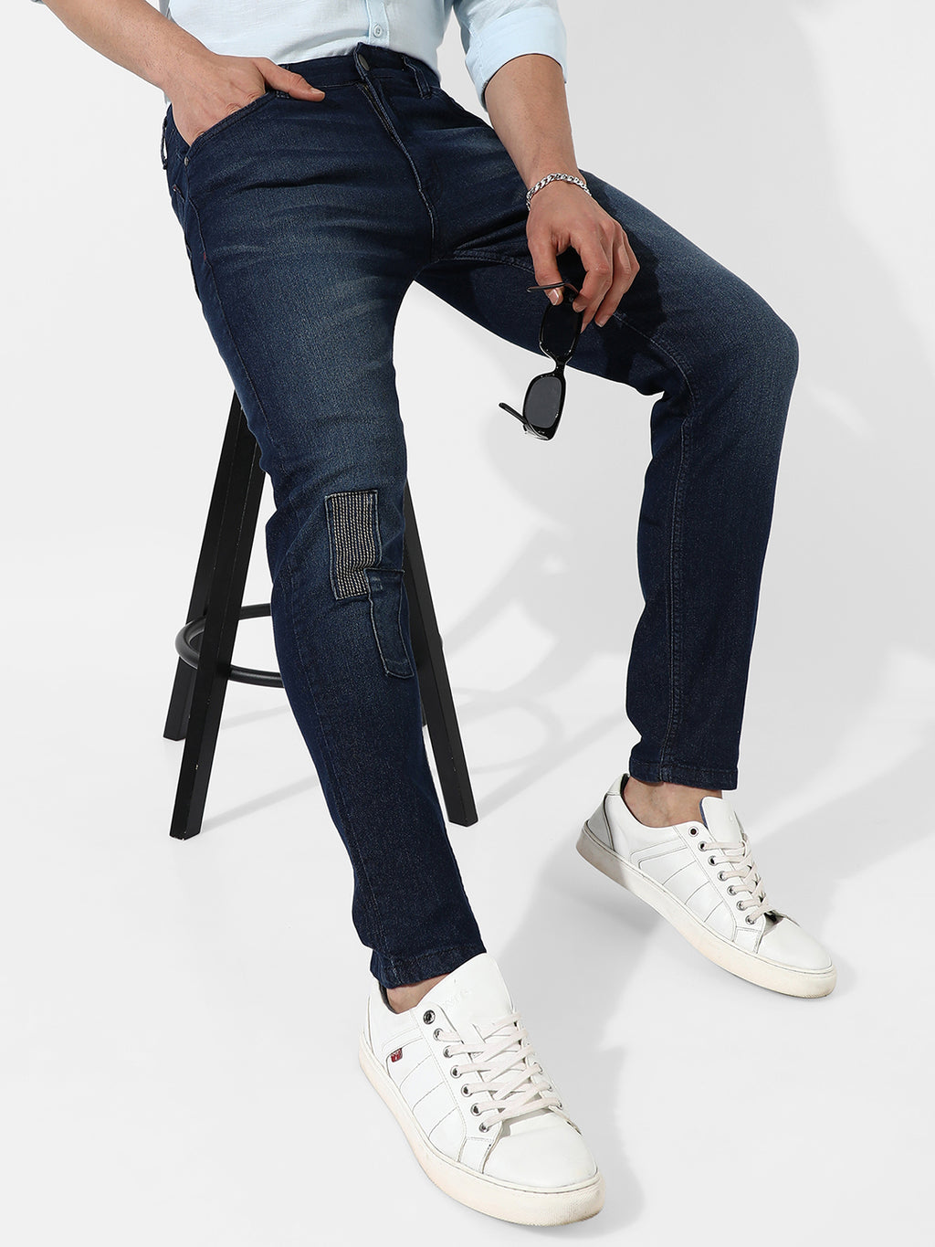 Tapered Denim Jeans