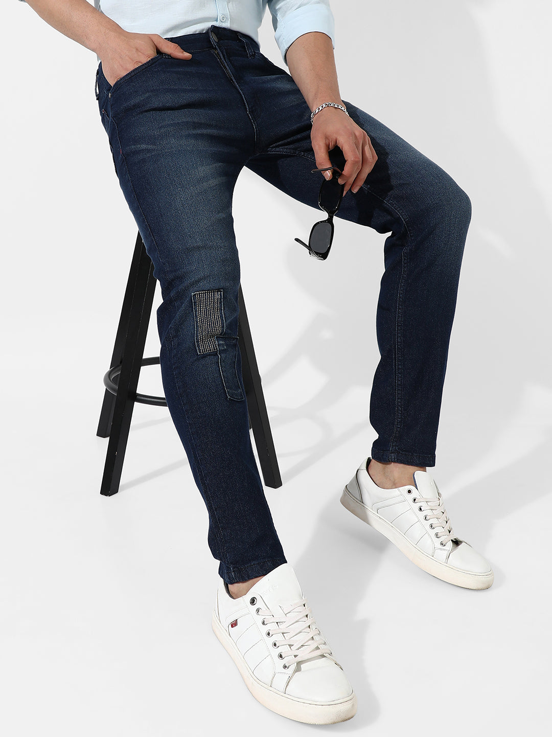 Tapered Denim Jeans
