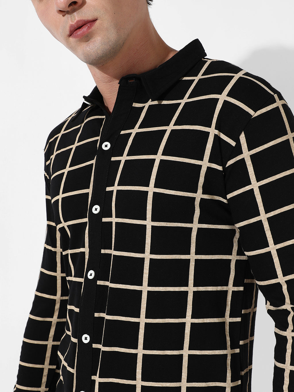 Black Graph Checks Shirt