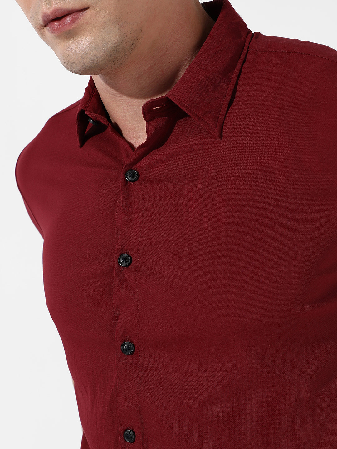 Solid Maroon Casual Shirt