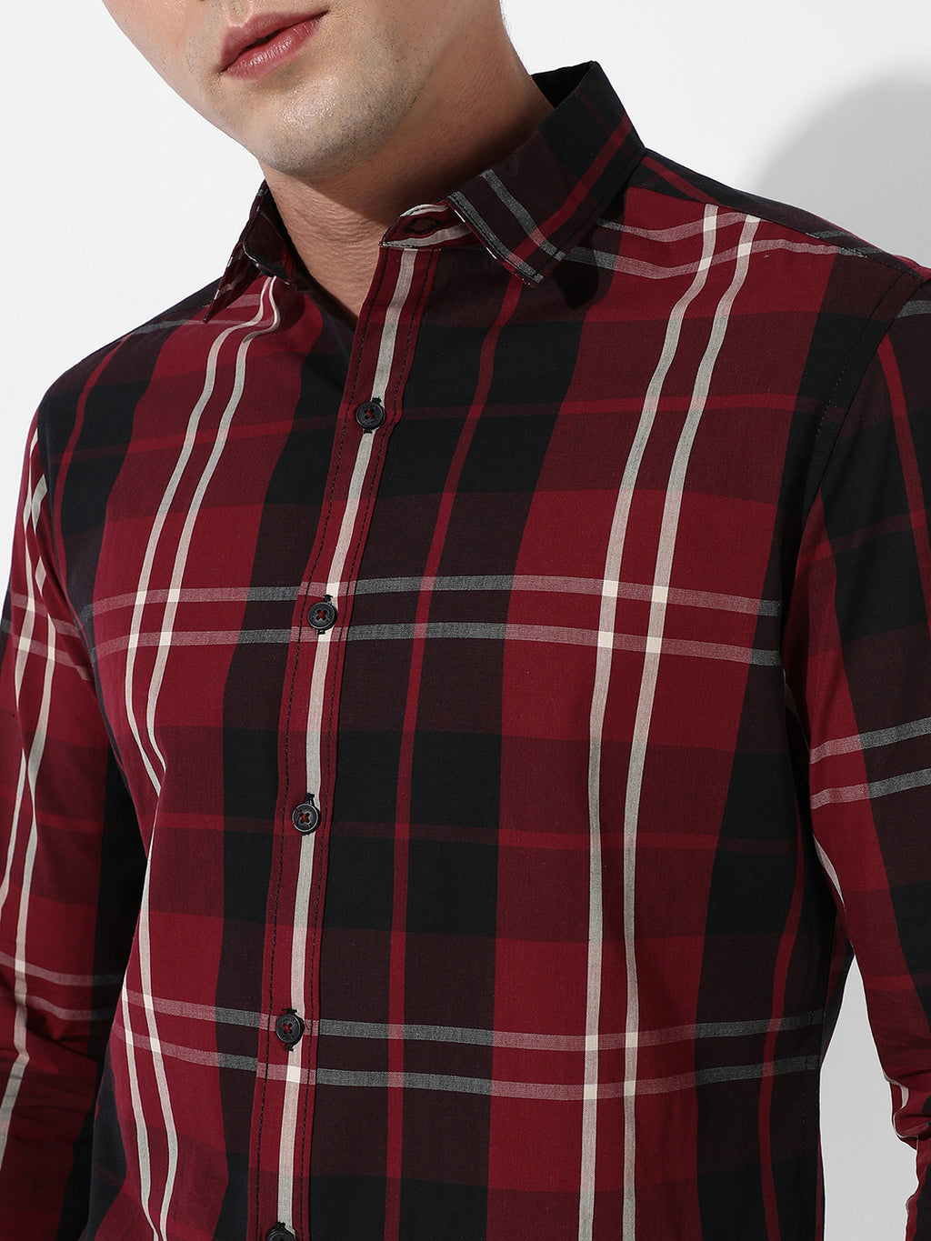 Plaid Red Cotton Shirt