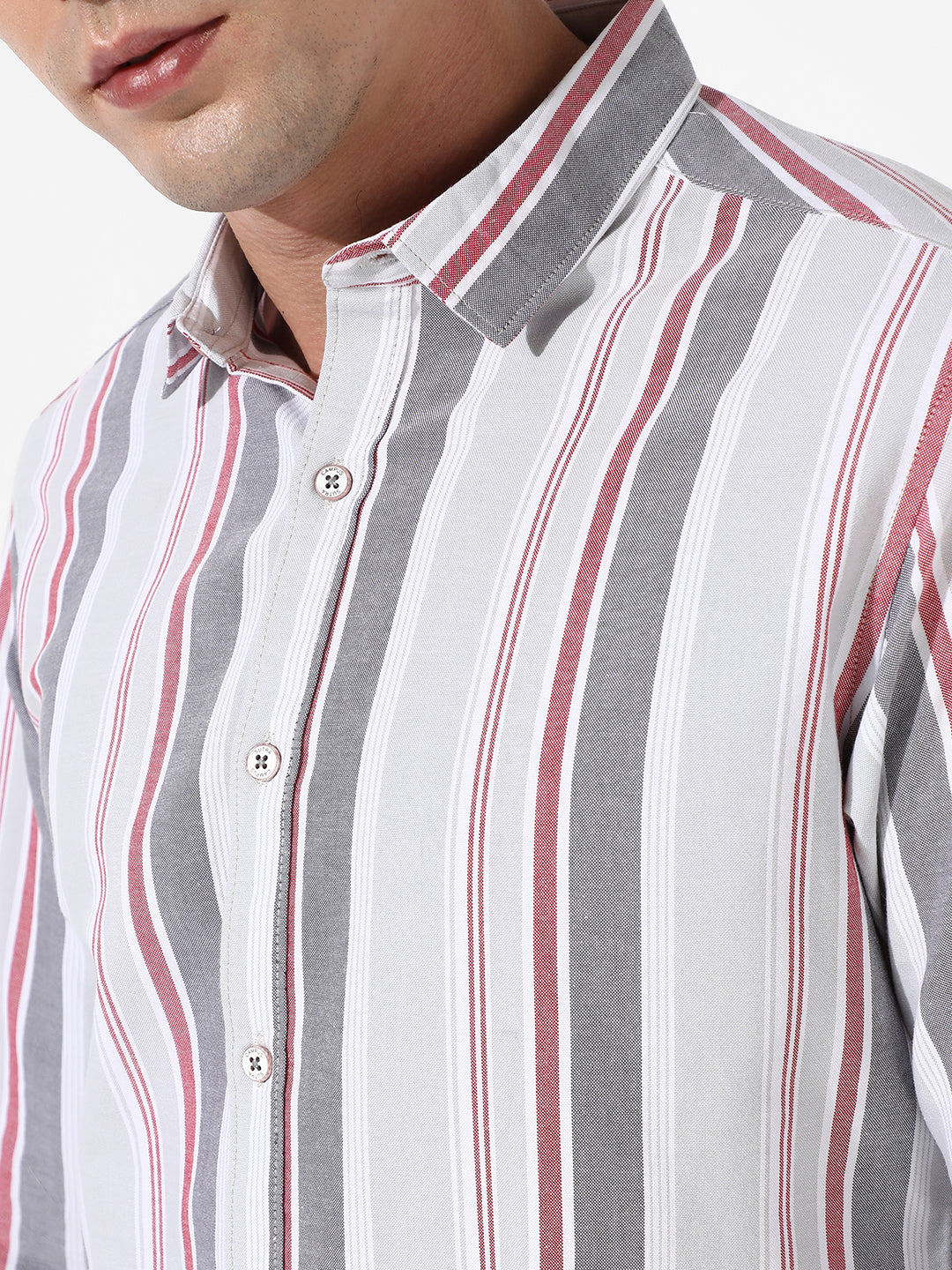 Multitrack Striped Button Up Shirt