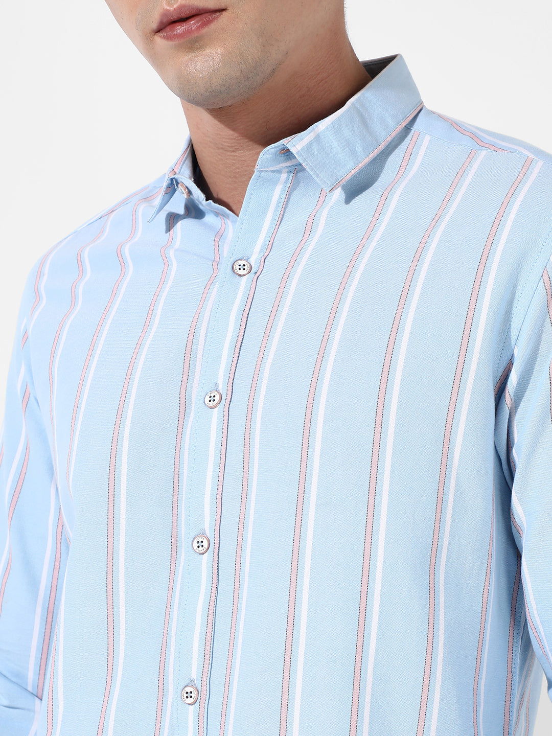 Blue Striped Cotton Shirt