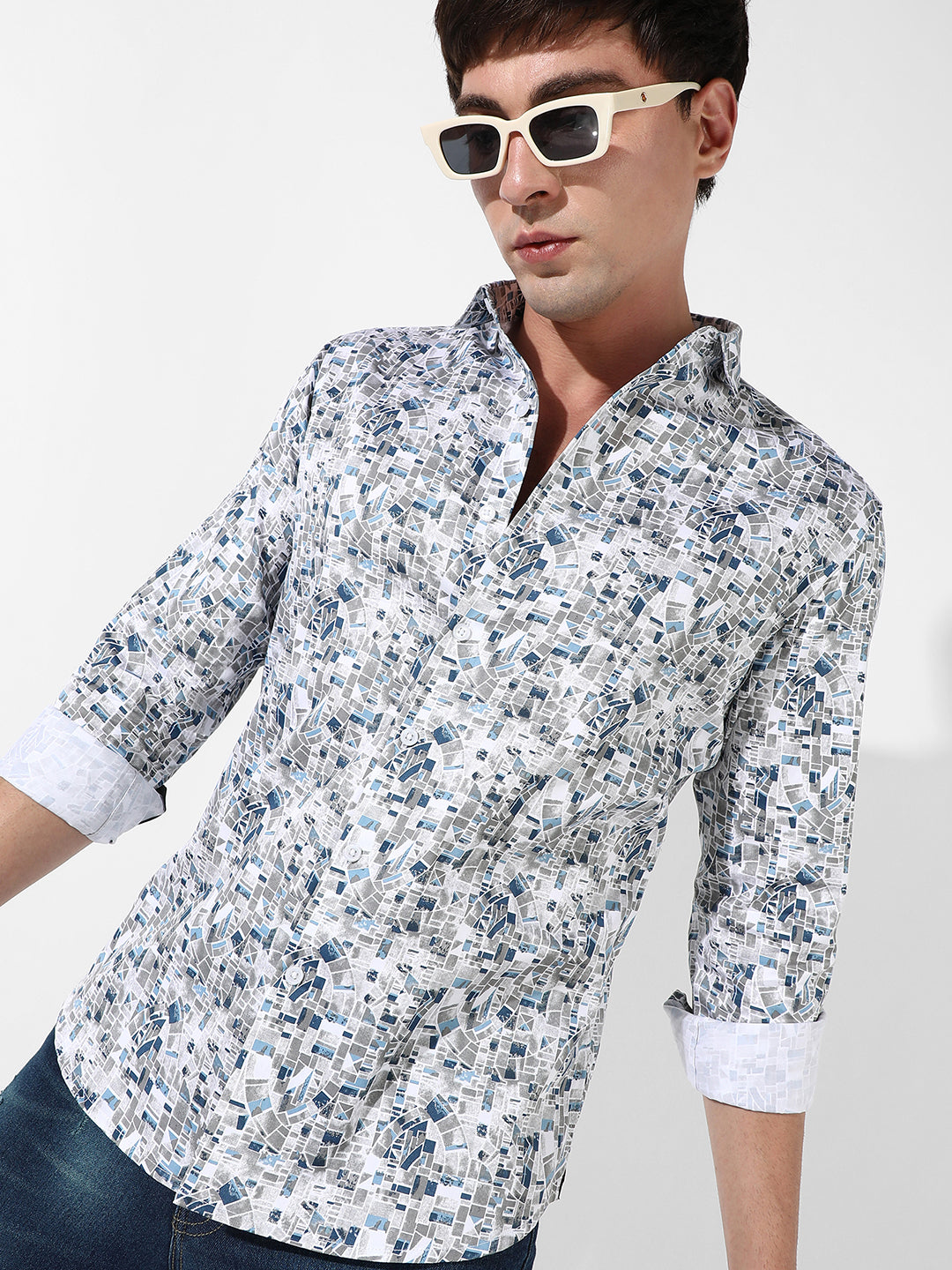 Abstract Cotton Shirt
