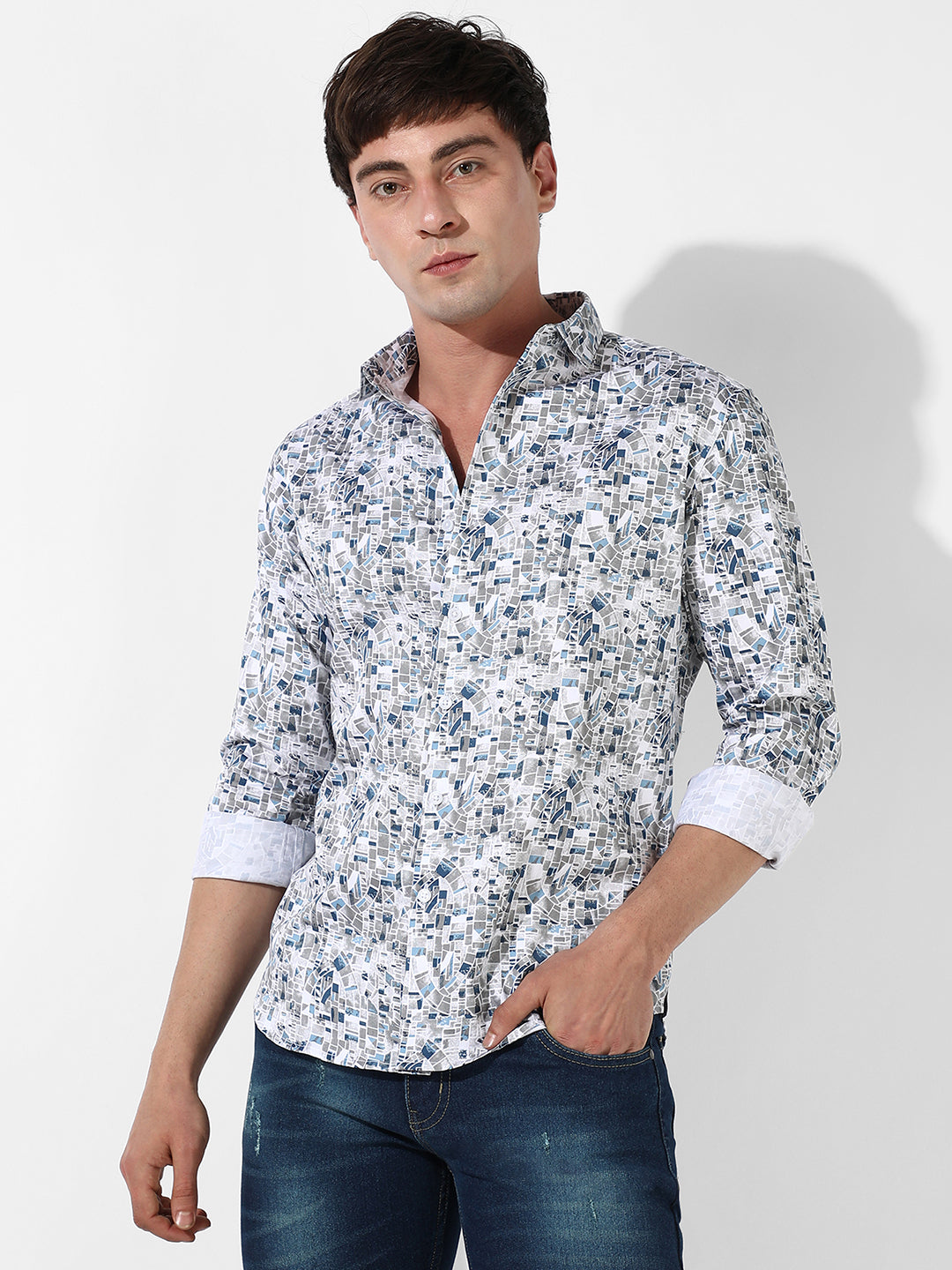 Abstract Cotton Shirt