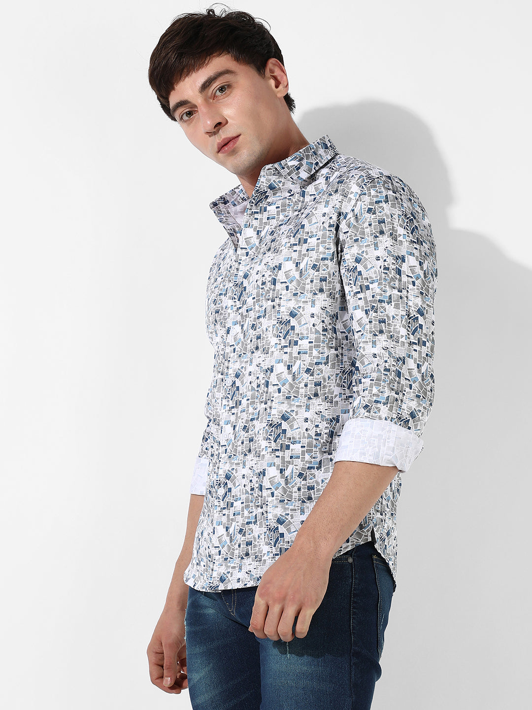 Abstract Cotton Shirt