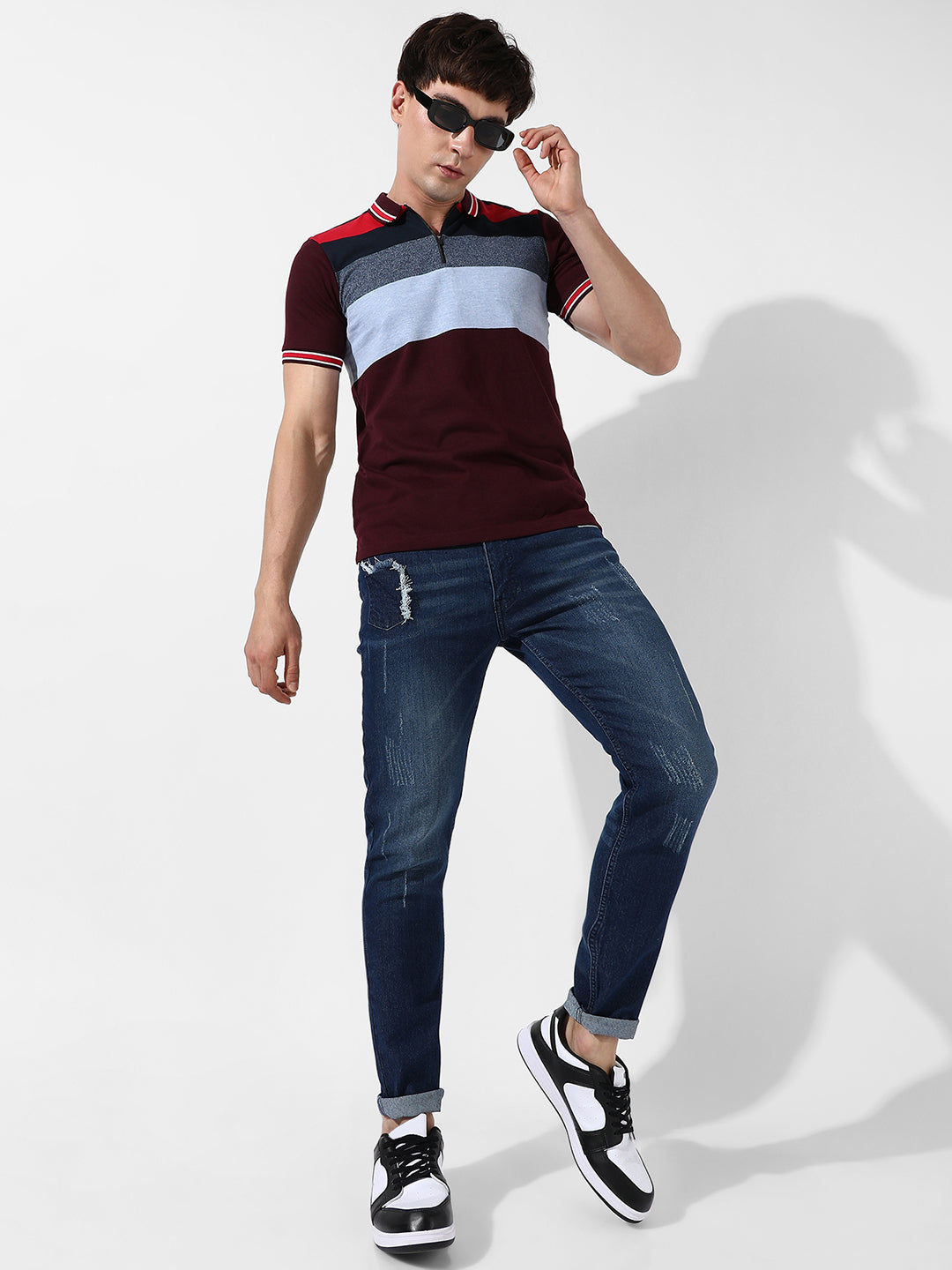 Colourblocked Polo T-Shirt