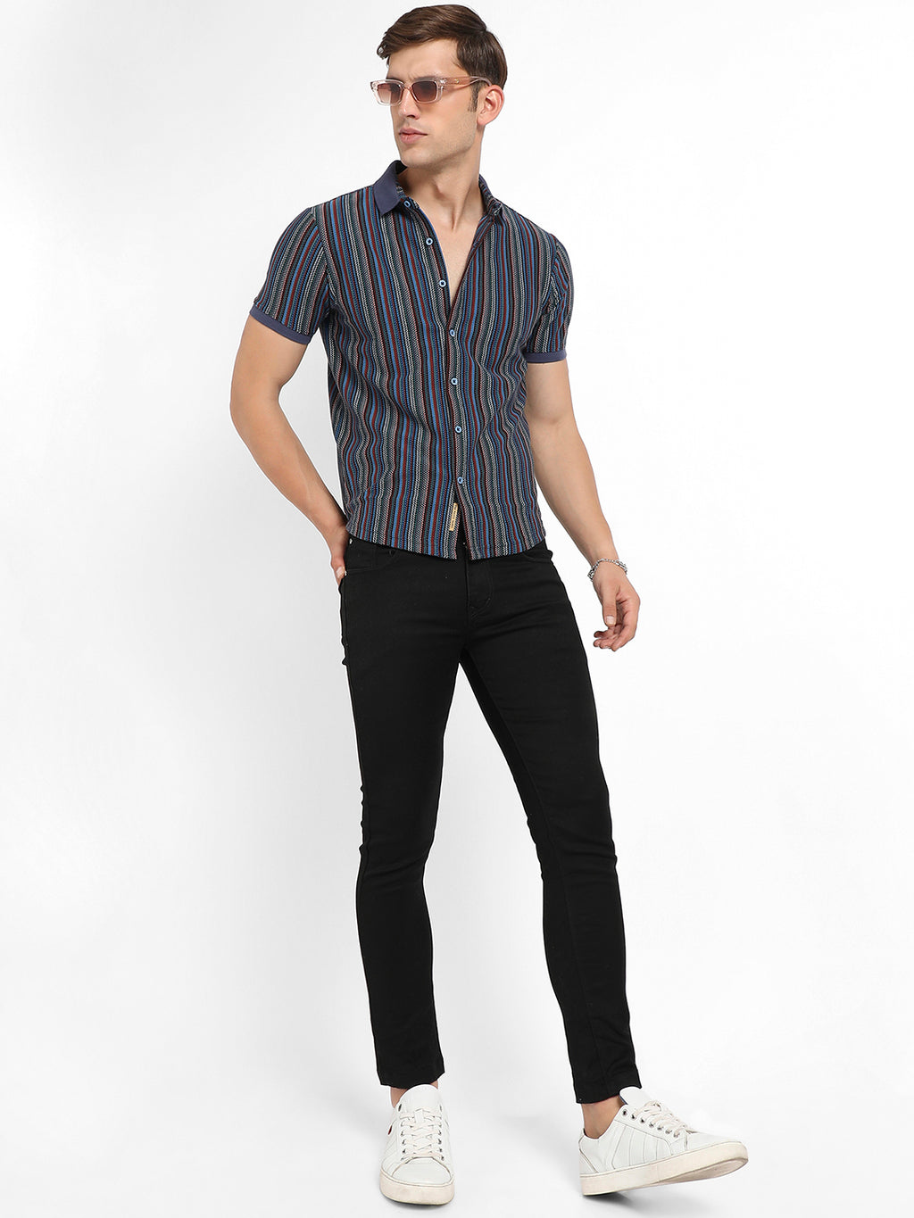 Contrast Knitted Shirt