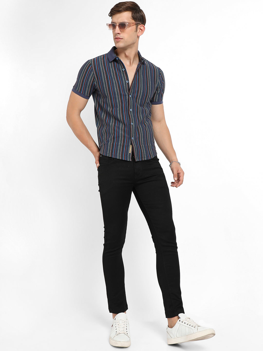 Contrast Knitted Shirt