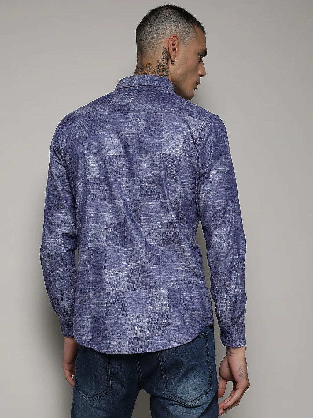 Heathered Denim Check Shirt