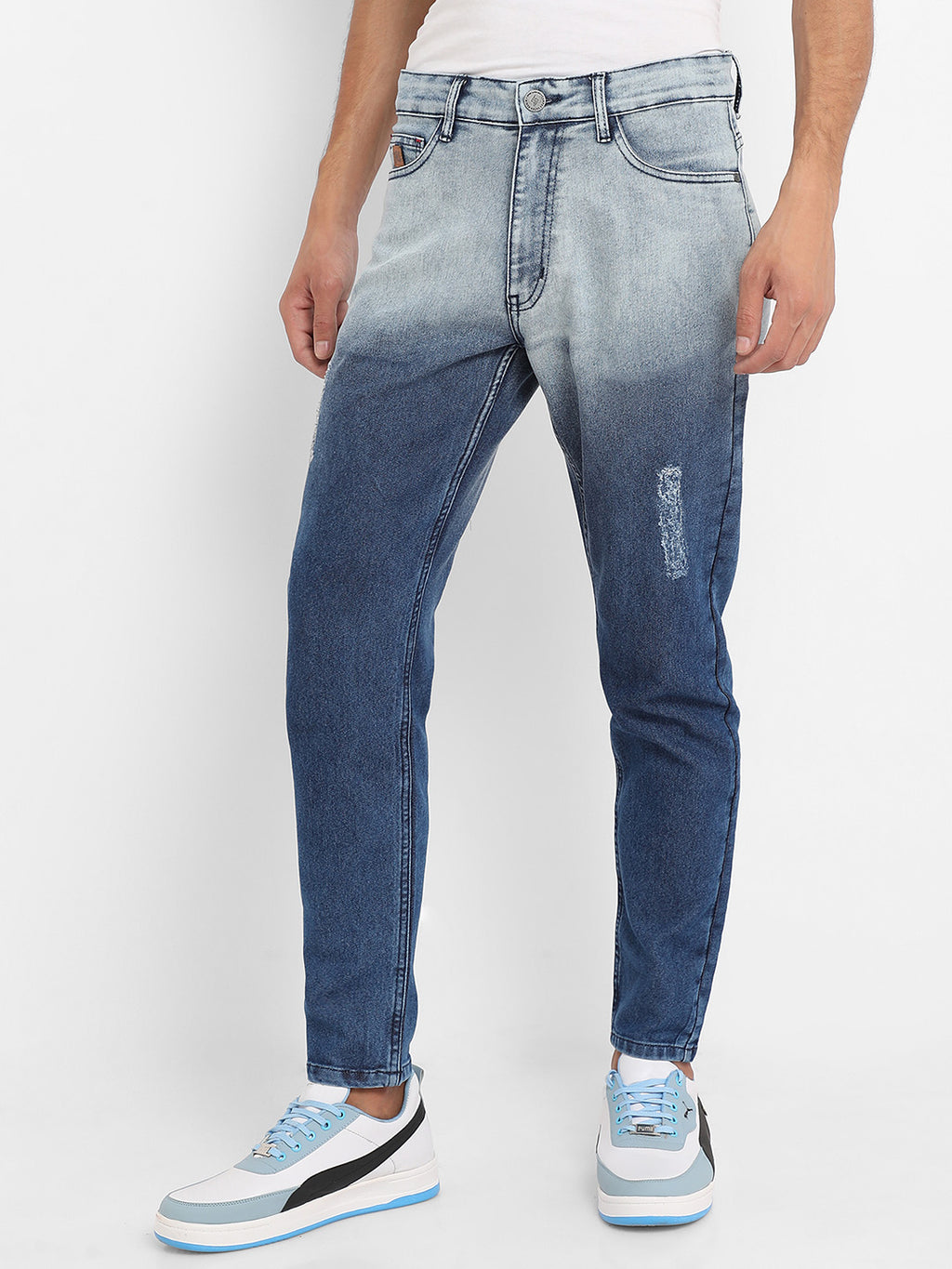 Contrast Ombre Denim Jeans