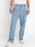 Men's Light Blue Utility Cargo Denim Jeans