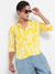 Men's Lemon Yellow Abstract Print Shirt