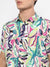 Men's Pink & Green Abstract Foilage Shirt