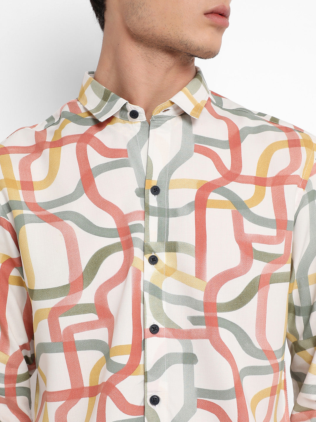 Men's Multicolour Flowing Vines Shirt