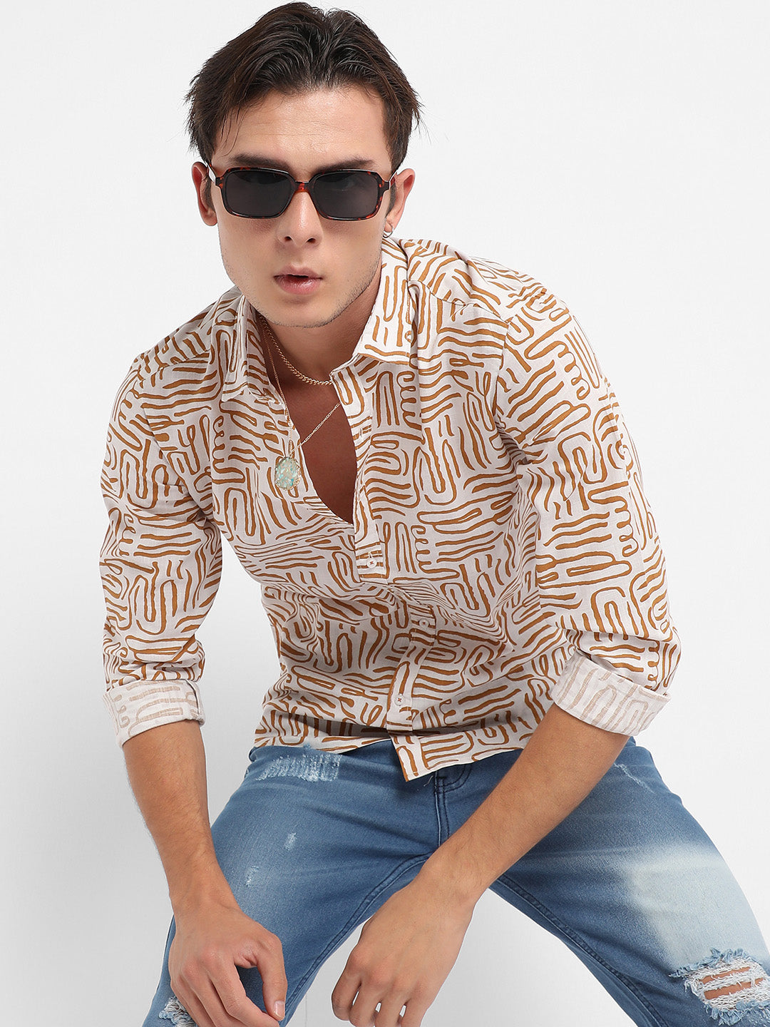 Contrast Lines Shirt