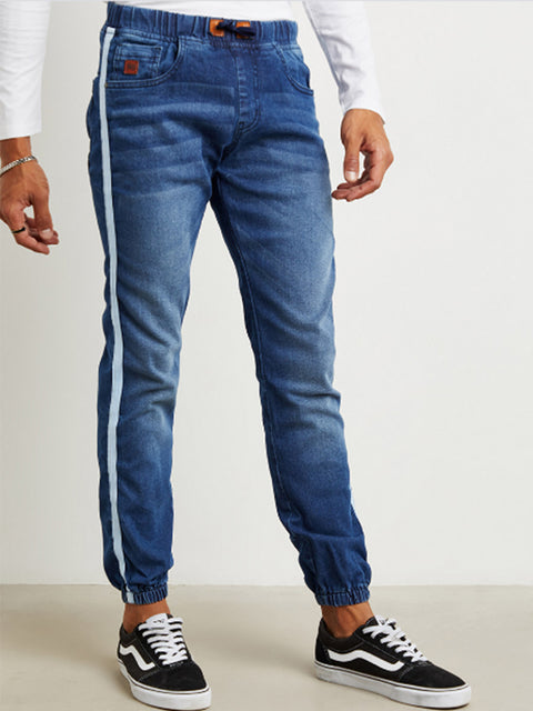 Side-Striped Denim Jeans