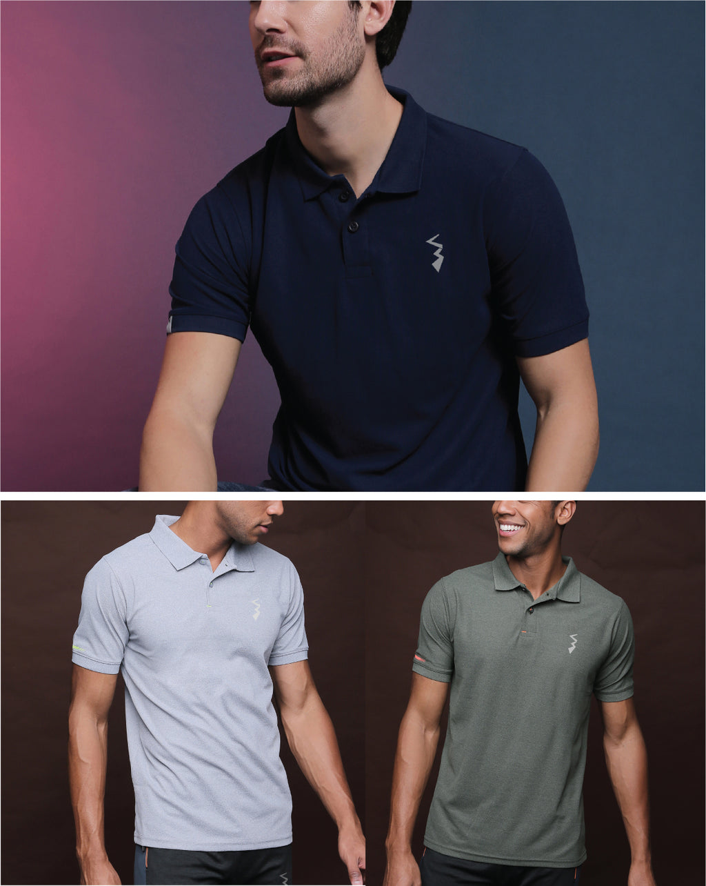 Pack Of 3 Slim Fit Active T-Shirts