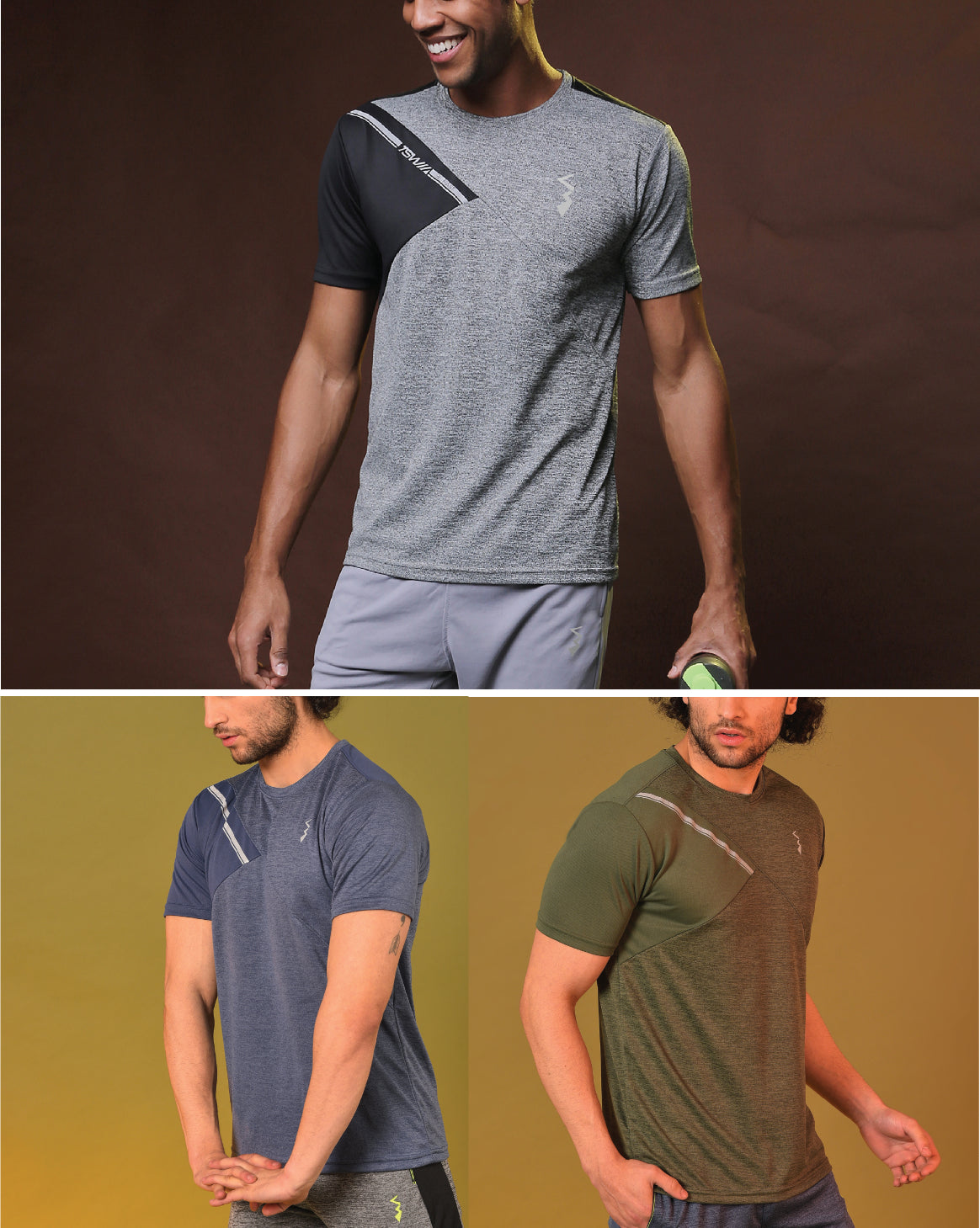 Pack Of 3 Slim Fit Active T-Shirts
